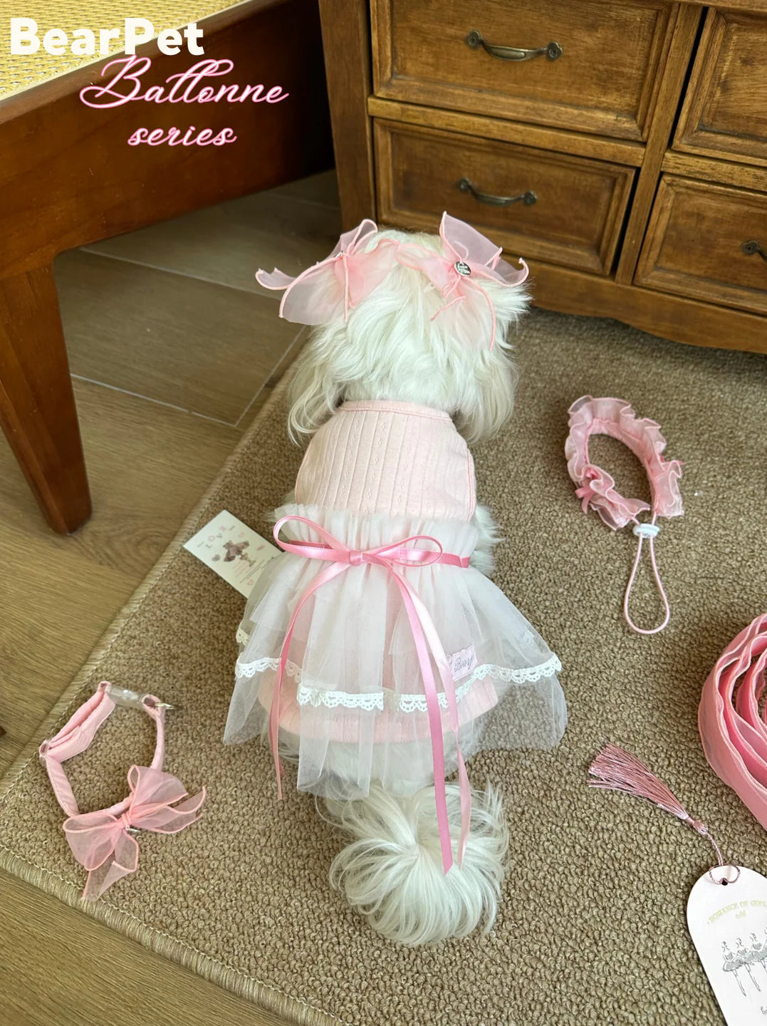 Pet Spring Bow-Tie Ballet Tutu Home Tee Cat Dog Skirt